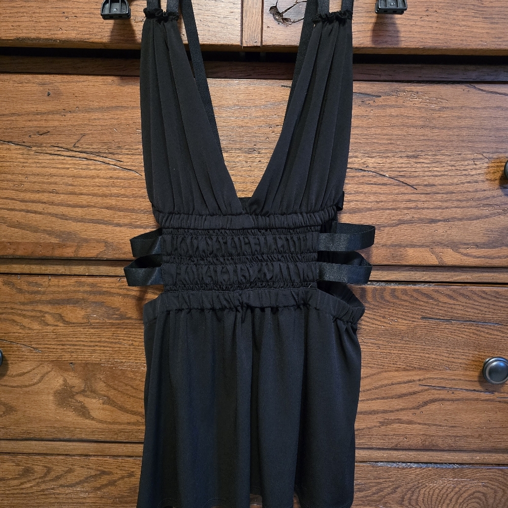 Express Black Strappy Top